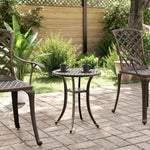 HKH Mesa de Jardim Ã˜48x53 Cm Alumínio Fundido Bronze - Marrom