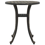 HKH Mesa de Jardim Ã˜48x53 Cm Alumínio Fundido Bronze - Marrom