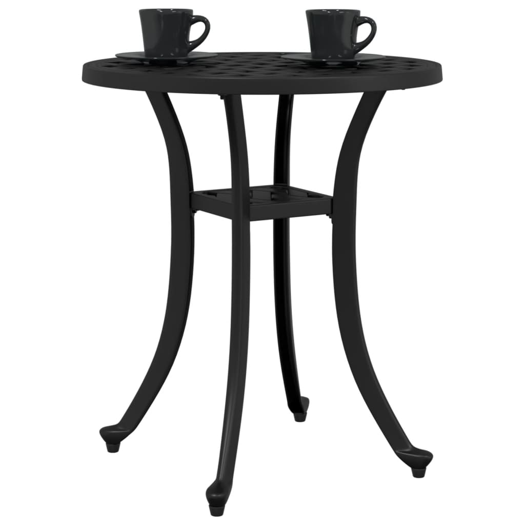 HKH Mesa de Jardim Ã˜48x53 Cm Alumínio Fundido - Preto