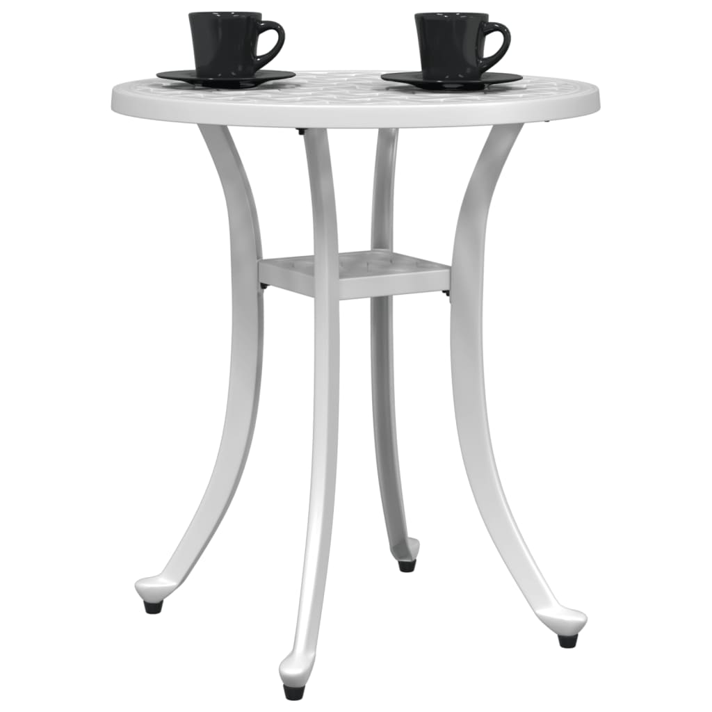 HKH Mesa de Jardim Ã˜48x53 Cm Alumínio Fundido - Branco
