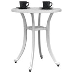HKH Mesa de Jardim Ã˜48x53 Cm Alumínio Fundido - Branco