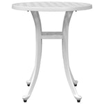 HKH Mesa de Jardim Ã˜48x53 Cm Alumínio Fundido - Branco