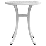 HKH Mesa de Jardim Ã˜48x53 Cm Alumínio Fundido - Branco