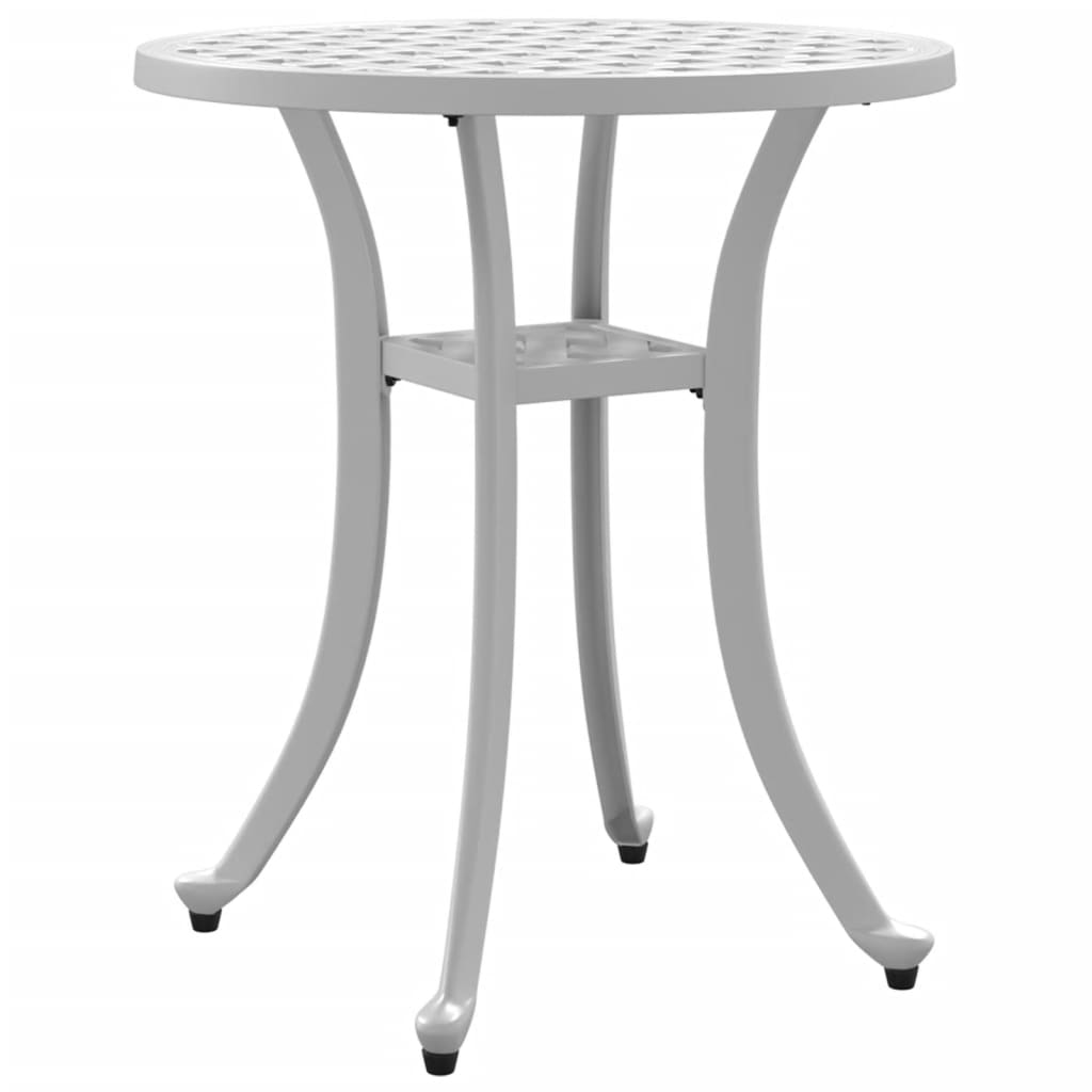 HKH Mesa de Jardim Ã˜48x53 Cm Alumínio Fundido - Branco