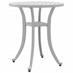 HKH Mesa de Jardim Ã˜48x53 Cm Alumínio Fundido - Branco