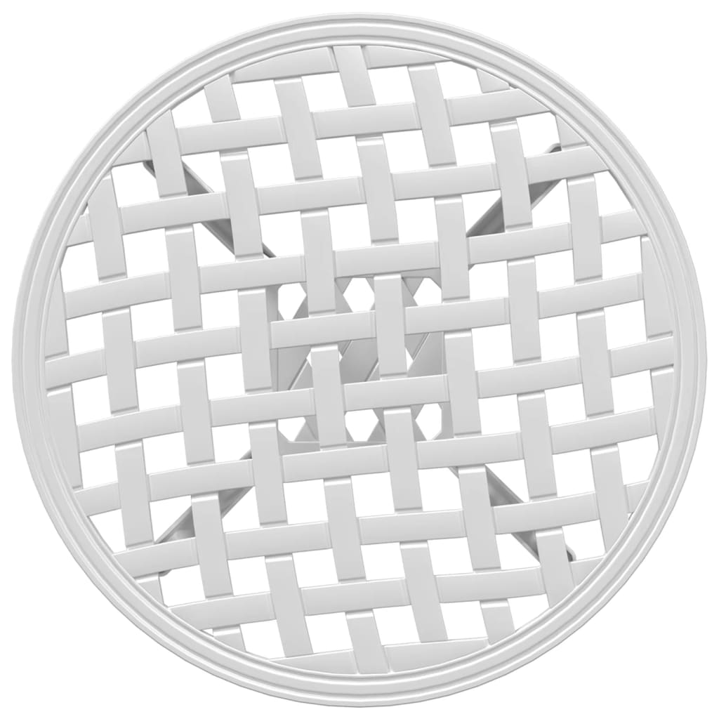 HKH Mesa de Jardim Ã˜48x53 Cm Alumínio Fundido - Branco
