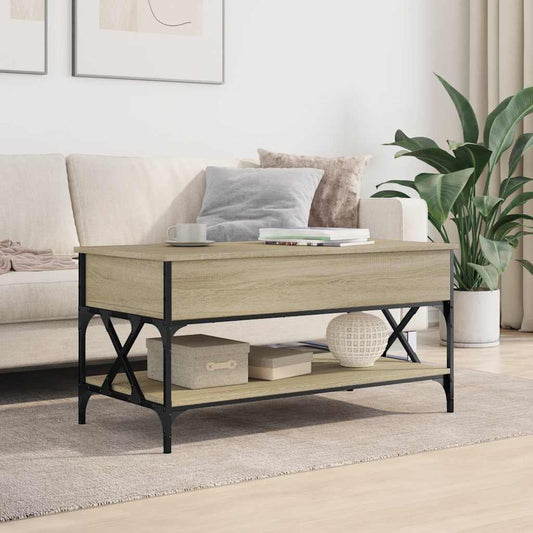 Mesa de centro HKH en derivados de madera/ roble Sonoma en metal