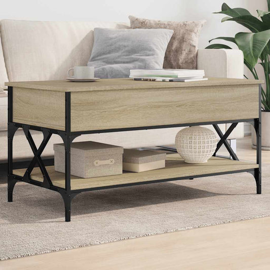 Mesa de centro HKH en derivados de madera/ roble Sonoma en metal