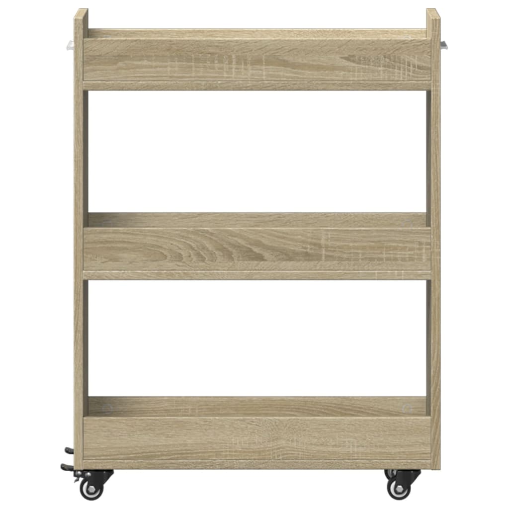 HKH Armário C/ Rodas em Carvalho Sonoma - 60x22x79 Cm