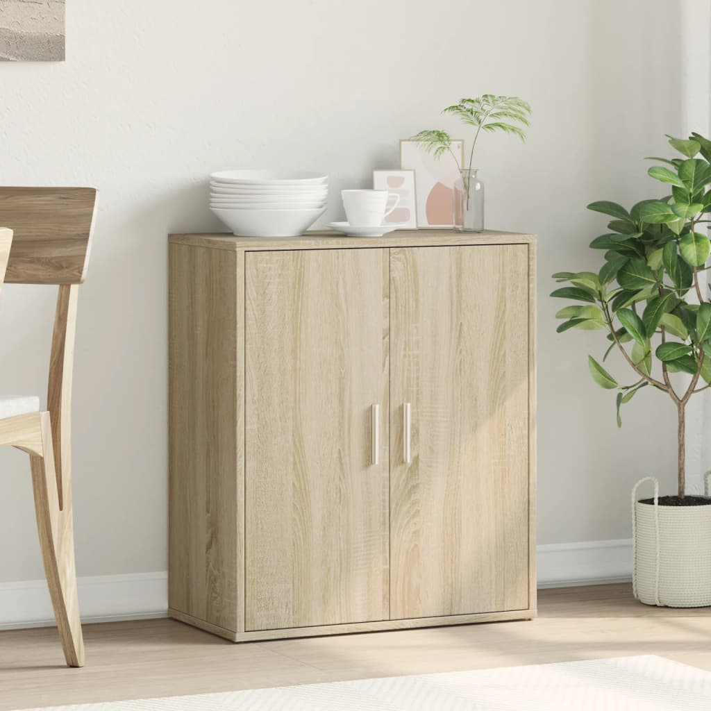 Aparador moderno HKH de madera DM, 60 x 31 x 70 cm - Roble Sonoma
