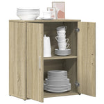 Aparador moderno HKH de madera DM, 60 x 31 x 70 cm - Roble Sonoma