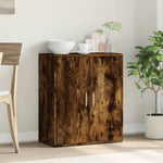 Aparador moderno HKH de madera de ingeniería 60 x 31 x 70 cm - Roble ahumado