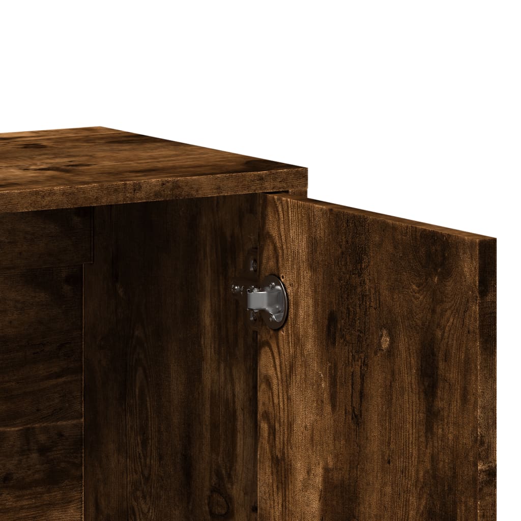 Aparador moderno HKH de madera de ingeniería 60 x 31 x 70 cm - Roble ahumado