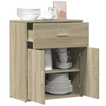 Aparador moderno HKH de madera DM, 60 x 31 x 70 cm - Roble Sonoma