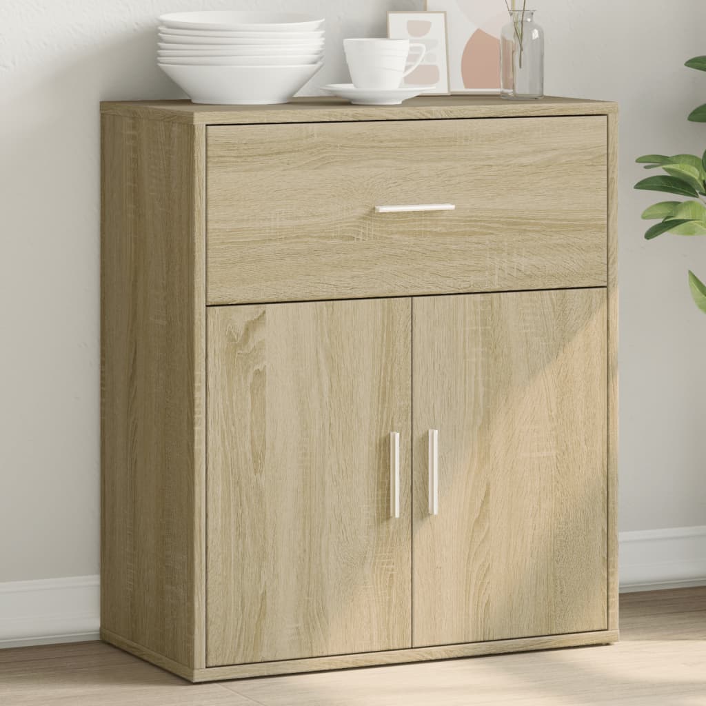 Aparador moderno HKH de madera DM, 60 x 31 x 70 cm - Roble Sonoma