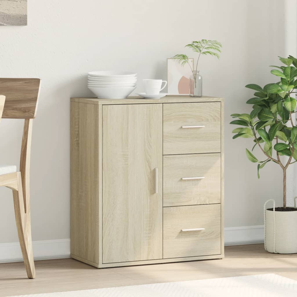Aparador moderno HKH de madera DM, 60 x 31 x 70 cm - Roble Sonoma