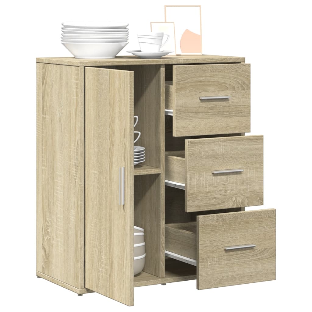 Aparador moderno HKH de madera DM, 60 x 31 x 70 cm - Roble Sonoma