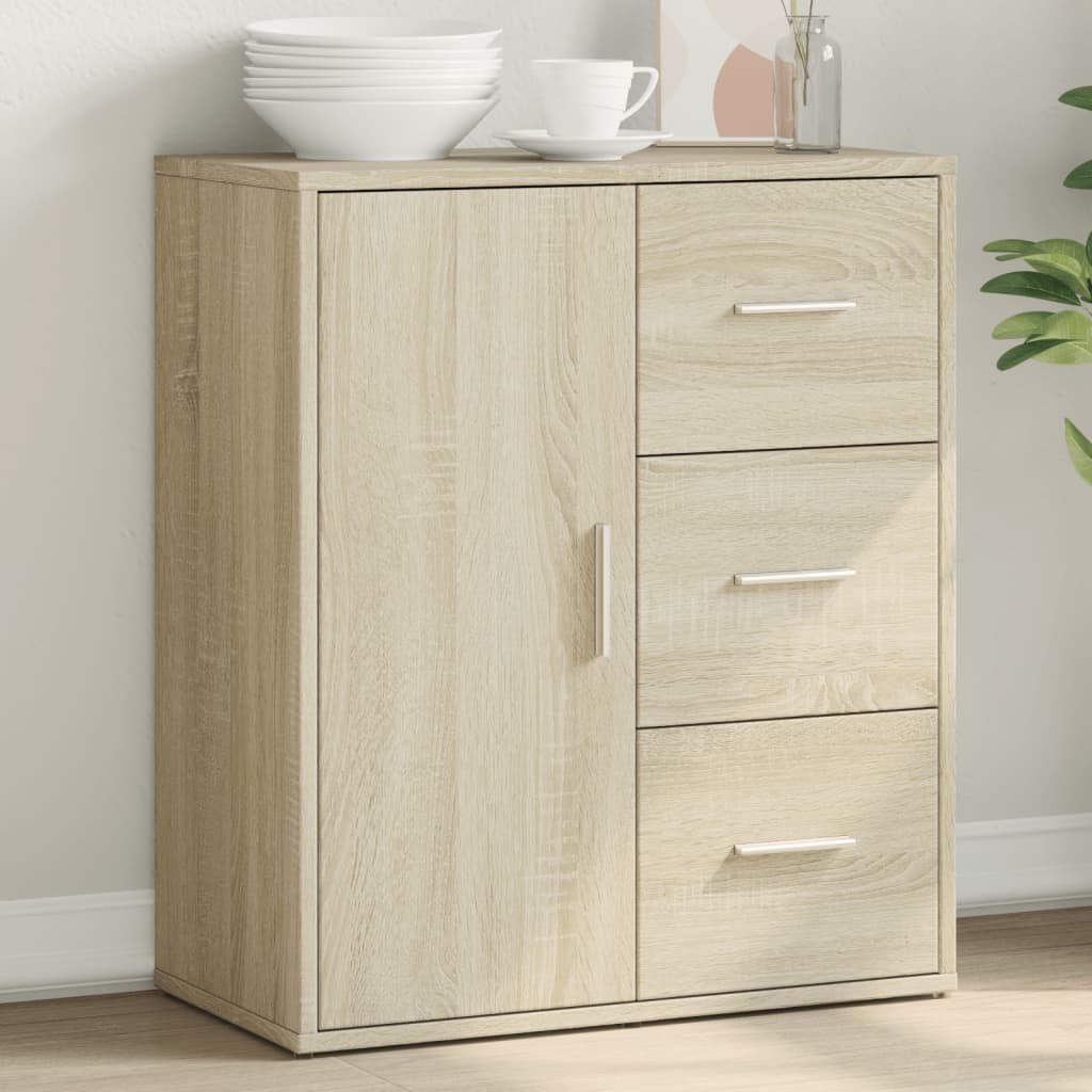 Aparador moderno HKH de madera DM, 60 x 31 x 70 cm - Roble Sonoma