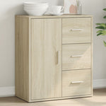Aparador moderno HKH de madera DM, 60 x 31 x 70 cm - Roble Sonoma