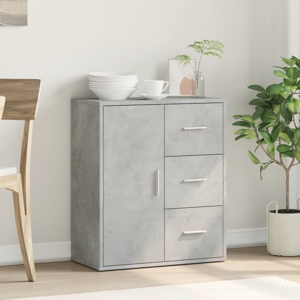 HKH Aparador Moderno de derivados de Madera 60 X 31 X 70 Cm - Gris-Cemento