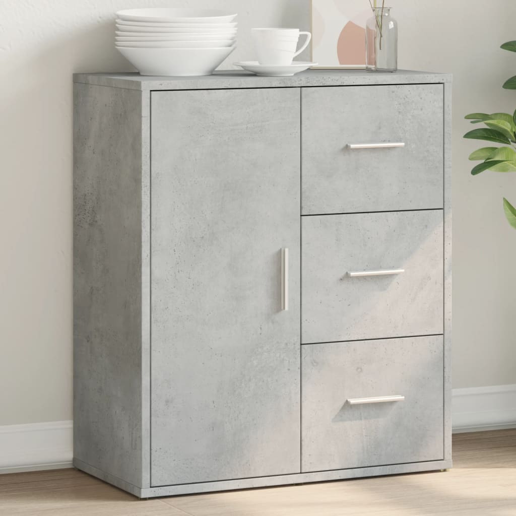 HKH Aparador Moderno de derivados de Madera 60 X 31 X 70 Cm - Gris-Cemento