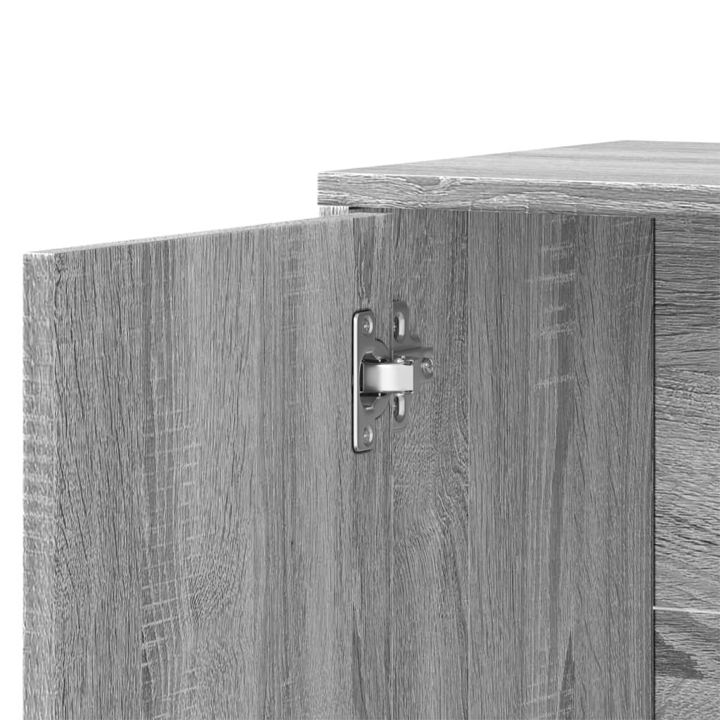 HKH Aparador Moderno em derivados de Madeira 60 X 31 X 70 Cm - Cinzento Sonoma