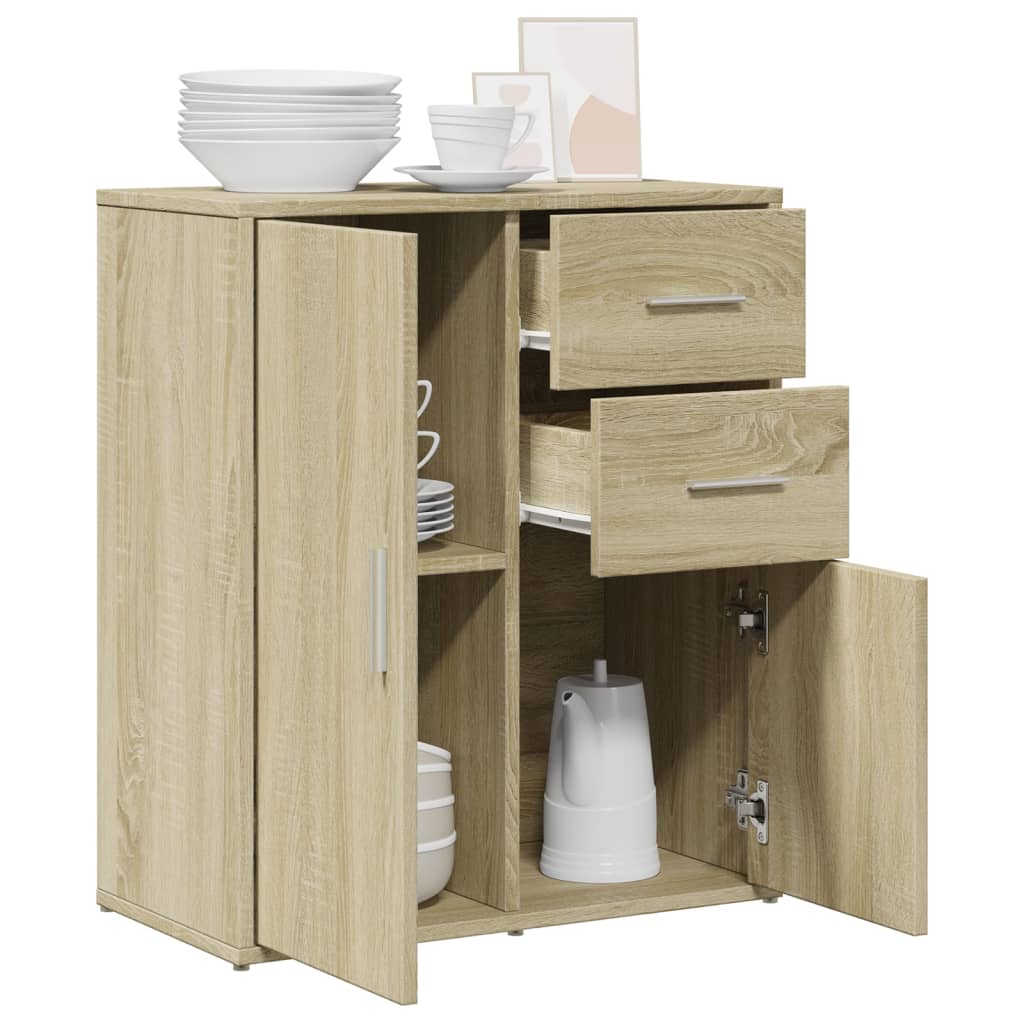 Aparador moderno HKH de madera DM, 60 x 31 x 70 cm - Roble Sonoma