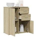 Aparador moderno HKH de madera DM, 60 x 31 x 70 cm - Roble Sonoma