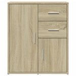 Aparador moderno HKH de madera DM, 60 x 31 x 70 cm - Roble Sonoma