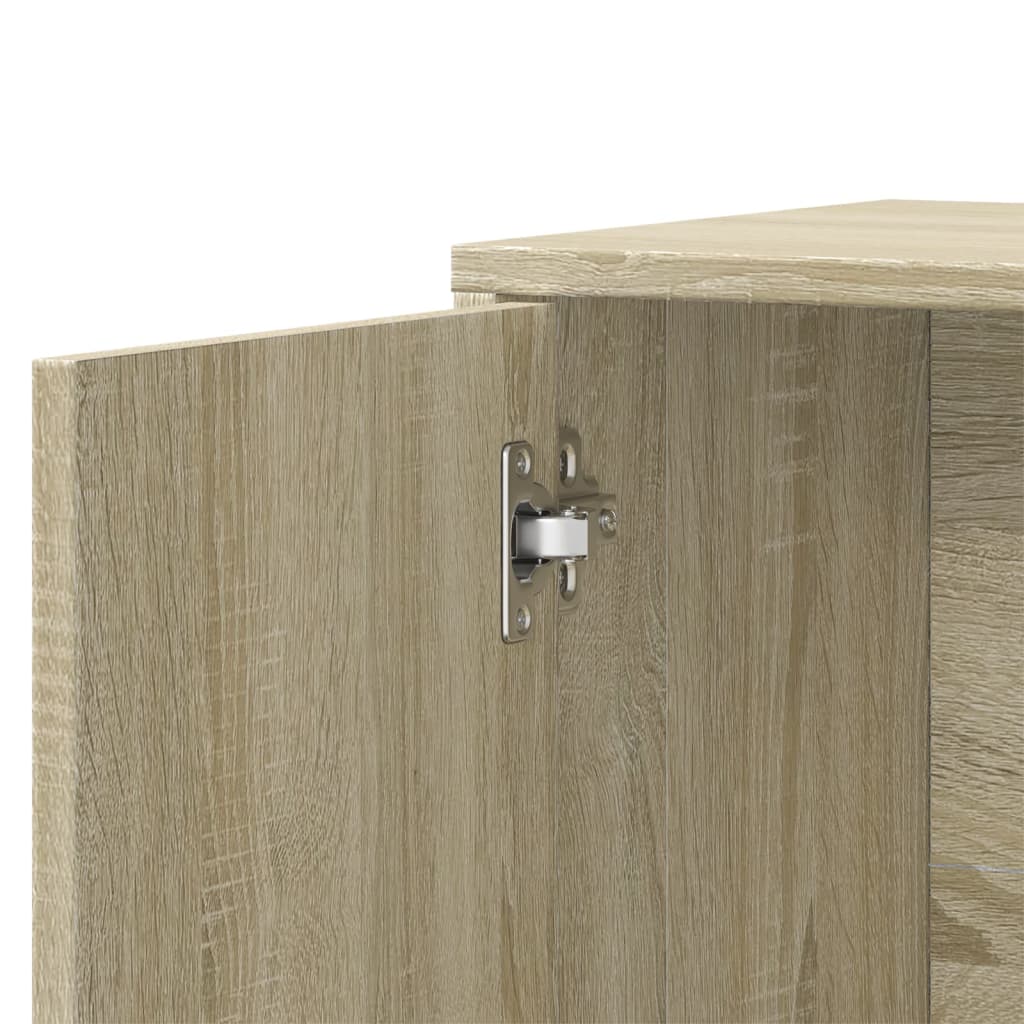 Aparador moderno HKH de madera DM, 60 x 31 x 70 cm - Roble Sonoma