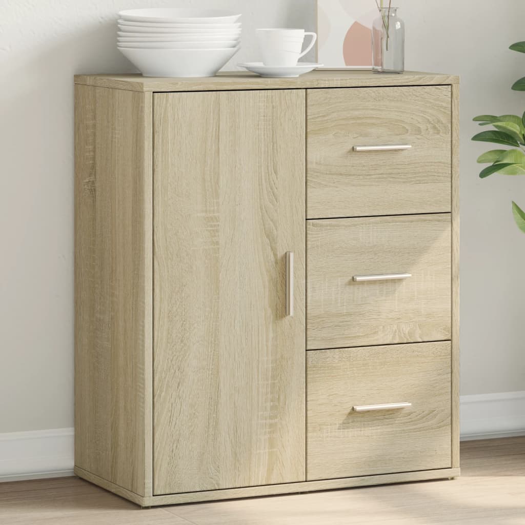 Aparador moderno HKH de madera DM, 60 x 31 x 70 cm - Roble Sonoma