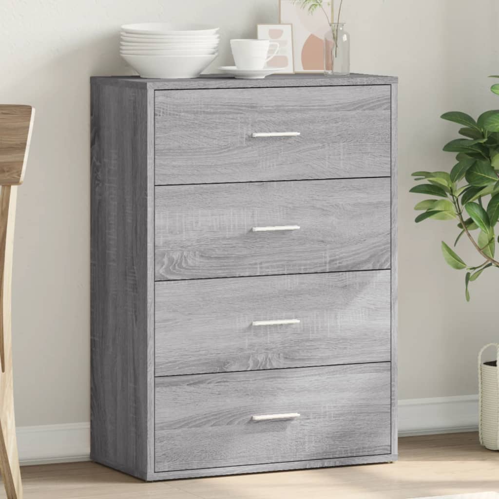 HKH Aparador Moderno de derivados de madera 60 X 31 X 84 Cm - Gris Sonoma