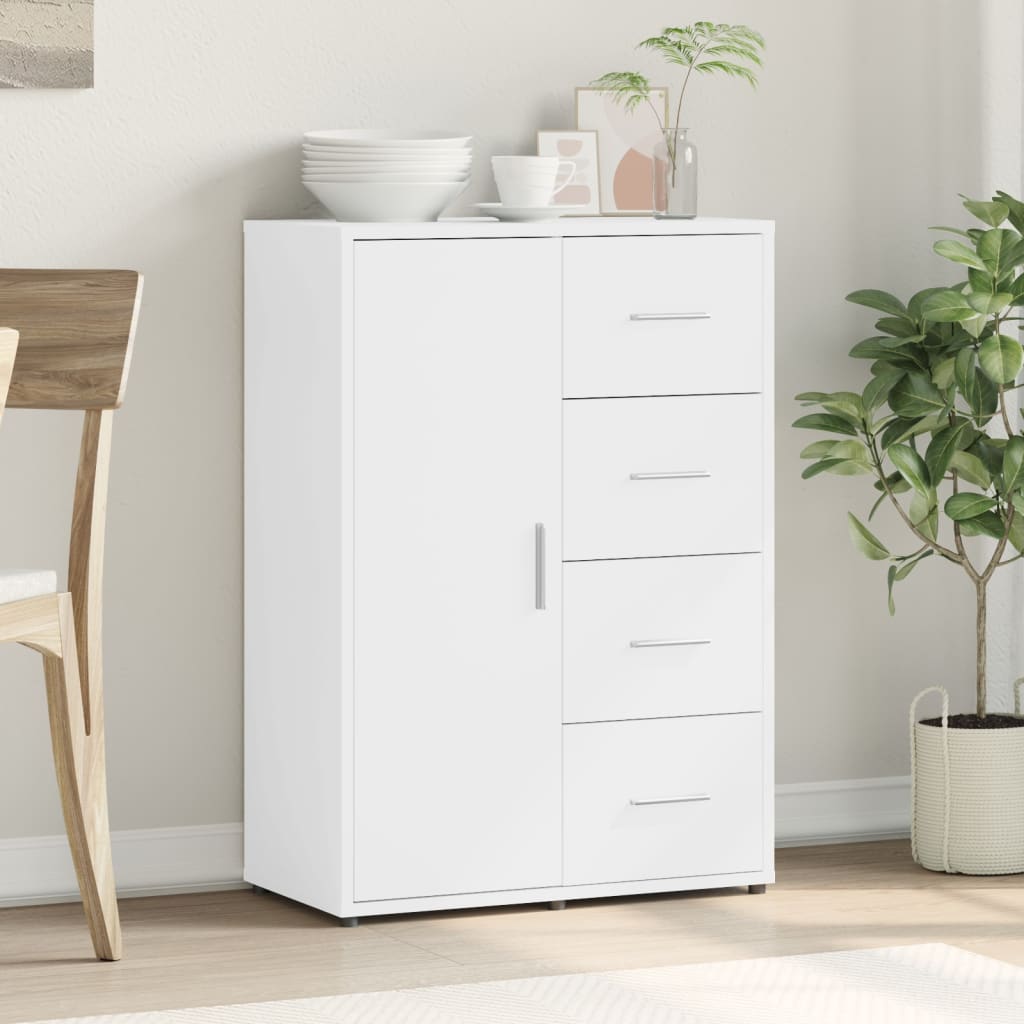 HKH Aparador Moderno de derivados de Madera 60 X 31 X 84 Cm - Blanco
