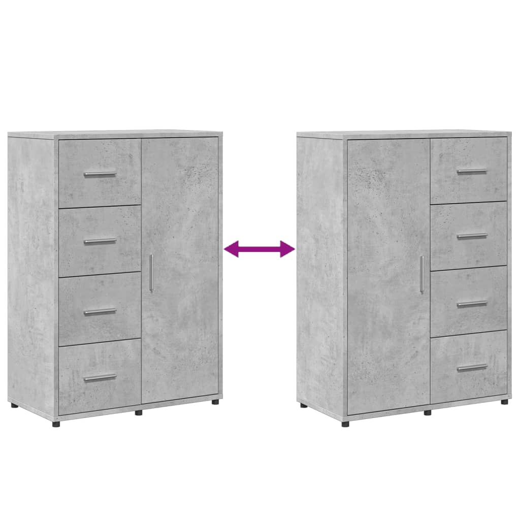 Aparador Moderno HKH en derivados de Madera 60 X 31 X 84 Cm - Gris-Cemento
