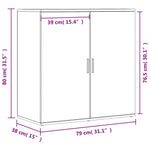 Aparador Moderno HKH en derivados de Madera 79 x 38 x 80 cm - Roble Sonoma