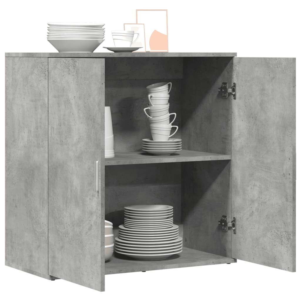 HKH Aparador Moderno de madera contrachapada 79 X 38 X 80 Cm - Gris Cemento