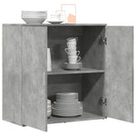 HKH Aparador Moderno de madera contrachapada 79 X 38 X 80 Cm - Gris Cemento