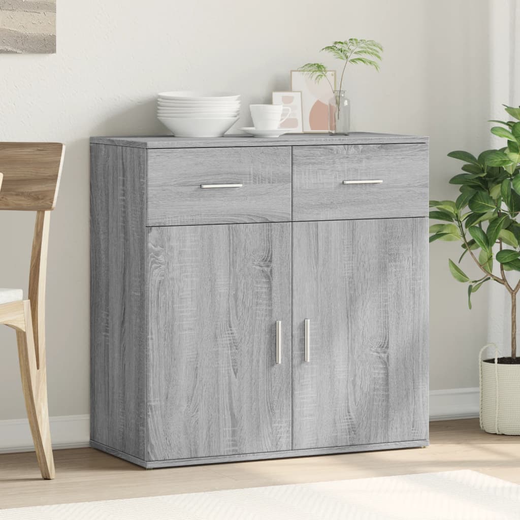 HKH Aparador Moderno de derivados de Madera 79 X 38 X 80 Cm - Gris Sonoma