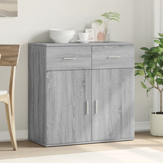HKH Aparador Moderno em derivados de Madeira 79 X 38 X 80 Cm - Cinzento Sonoma