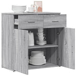 HKH Aparador Moderno de derivados de Madera 79 X 38 X 80 Cm - Gris Sonoma