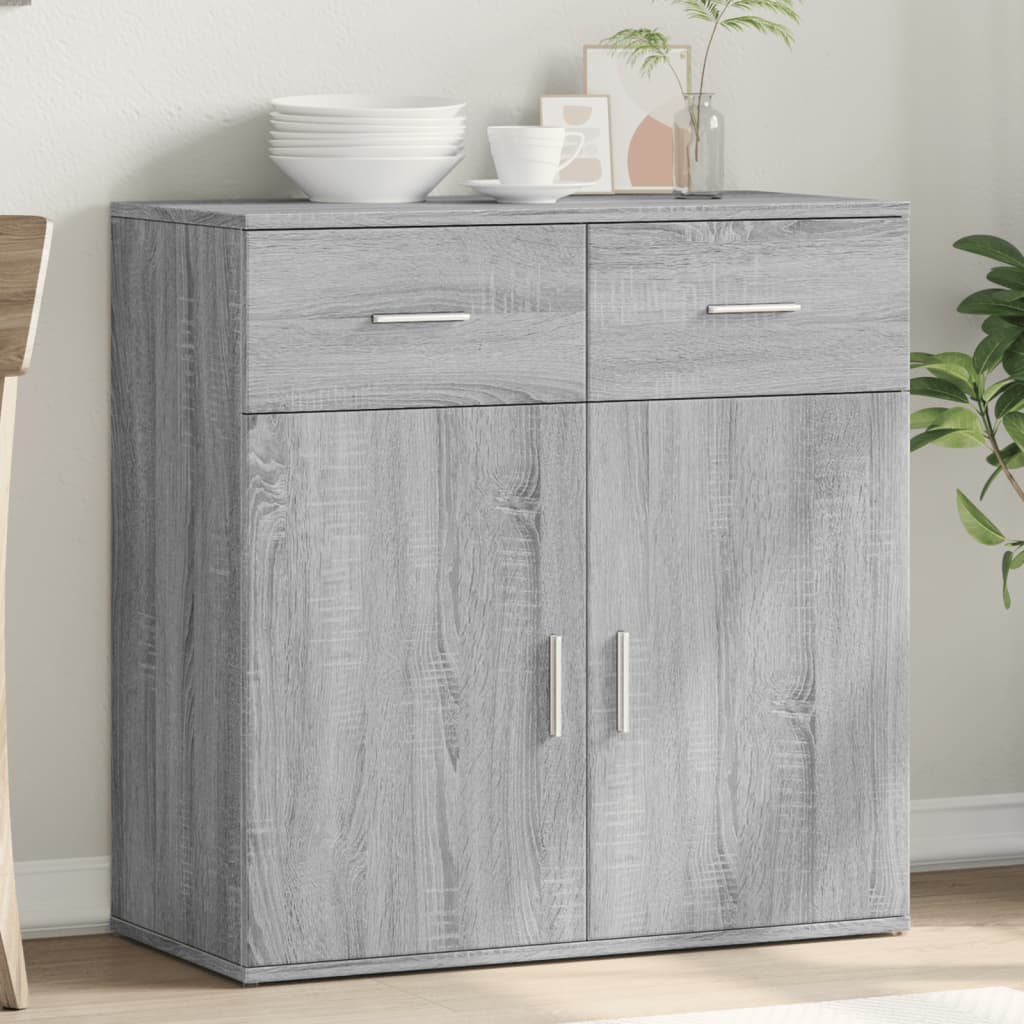 HKH Aparador Moderno de derivados de Madera 79 X 38 X 80 Cm - Gris Sonoma