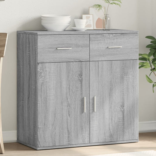 HKH Aparador Moderno em derivados de Madeira 79 X 38 X 80 Cm - Cinzento Sonoma