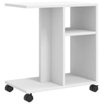 HKH Mesa de Apoio com Rodas em Derivados de Madeira - Branco