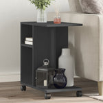 HKH Mesa de Apoio com Rodas em Derivados de Madeira - Preto