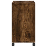 Mesa auxiliar HKH con ruedas, en roble ahumado y derivados de la madera