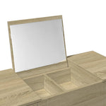 HKH Tocador con Espejo Color Roble Sonoma - 100x45x76 Cm