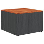 HKH 6 Pcs Conjunto Sofás de Jardim C/ Almofadões Vime Pe - Preto