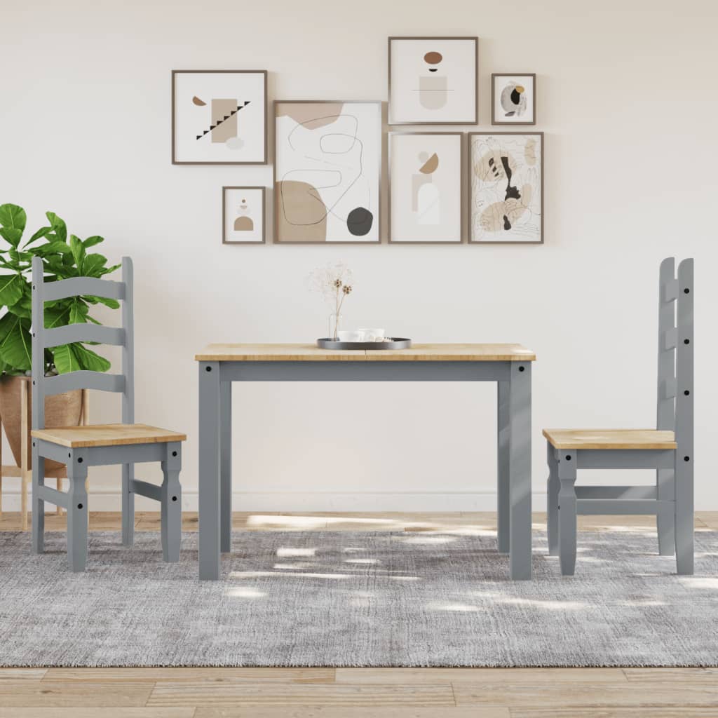 HKH Mesa de Comedor Panamá Maciza Gris en Pino