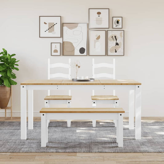 Mesa de Comedor HKH Panamá Maciza Blanca de Pino