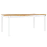 HKH Mesa de Jantar Panama Madeira Maciça Branco em Pinho